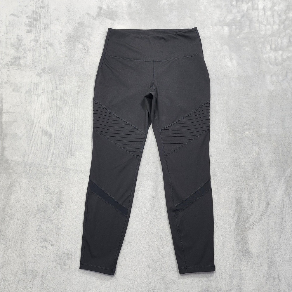 Old Navy Leggings Womens L Black Go-Dry High Rise Ankle Yoga Gym Running Workout